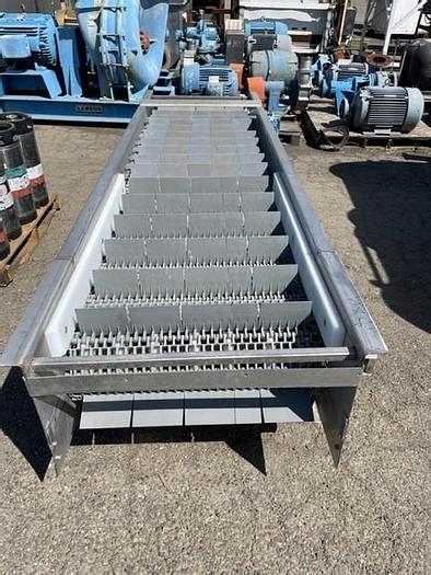 Used 8' Long x 3' Wide Flighted Conveyor