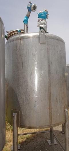 Used Tank, 550 Gallon, S/st, Agit, 1.5 HP, 52" x 60", DT/DB #S742667