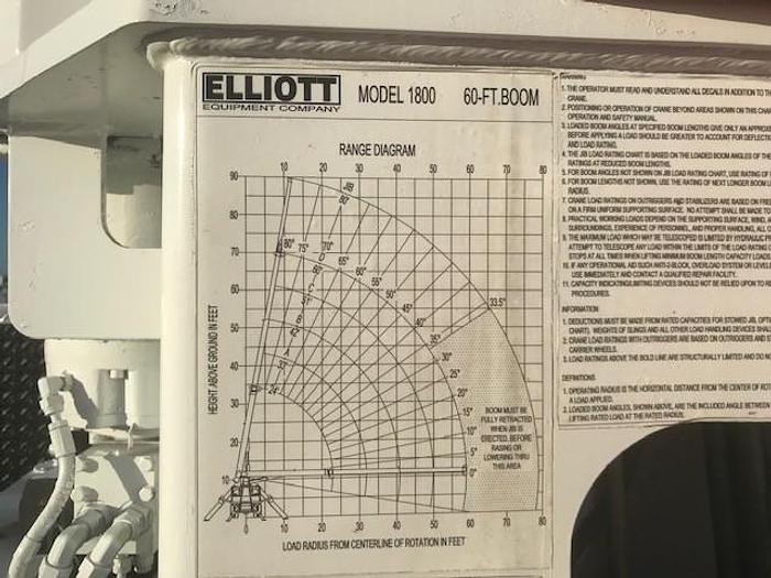 Used 2007 International 7500 Elliott 1860F 18 Ton Crane Truck - C04510