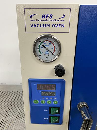 Used 2019 HFS DZF-6050 1.9 CuFt Vacuum Oven Temperature Range 18 to 212° F 110V