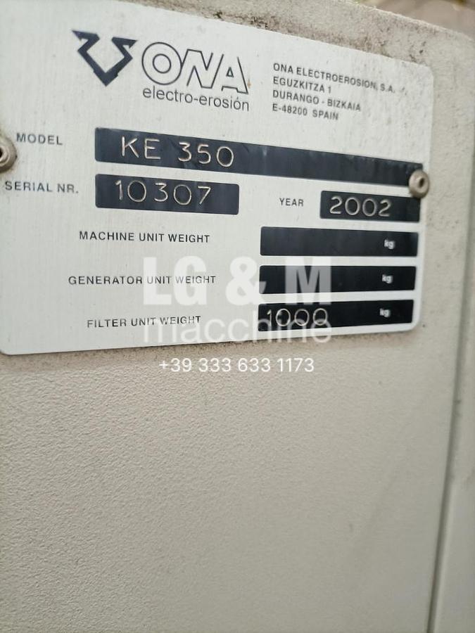 Usato Elettroerosione ONA KE 350