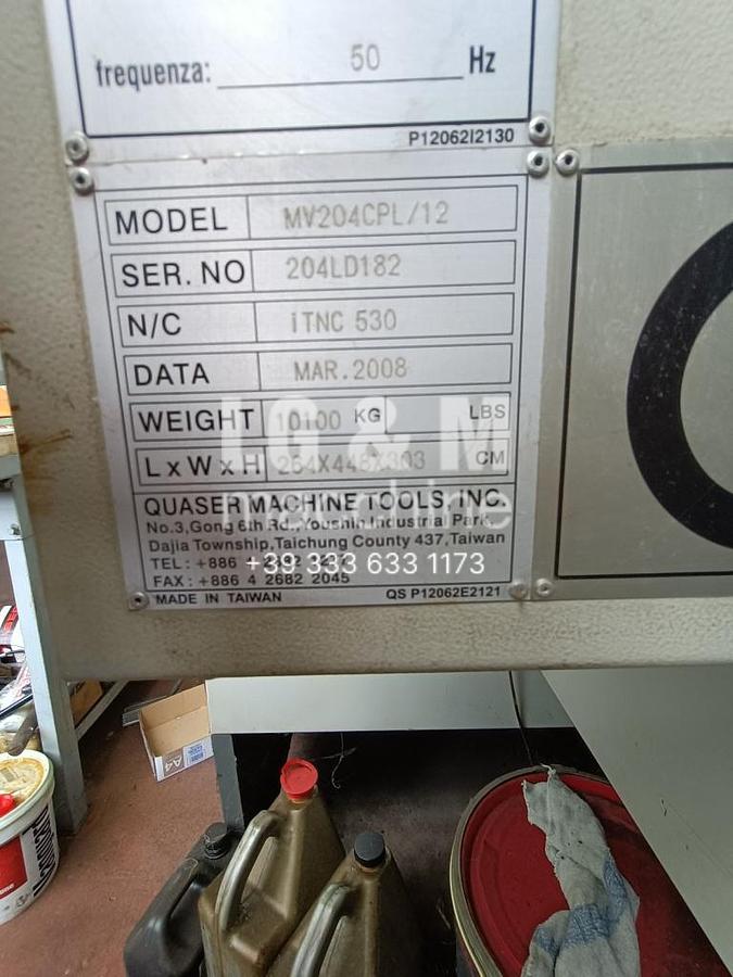Usato Centro di lavoro QUASER MV 204 CPL/12