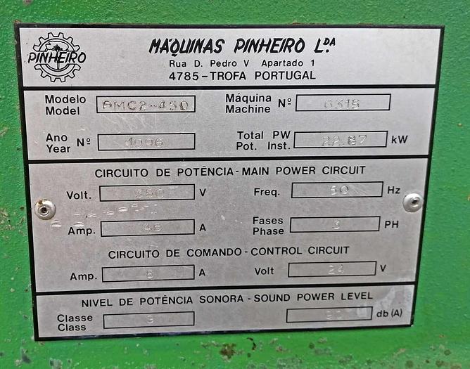 Used Pinheiro- 2 sideplaner Typ PMC 2-450