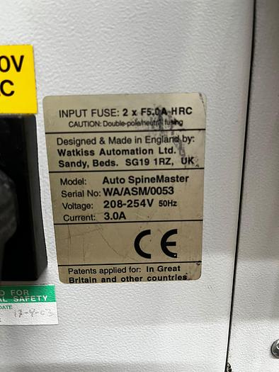 Used watkiss Spinemaster