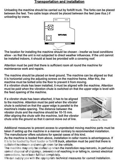 Used 2006 Weima Tiger 600 Grinder