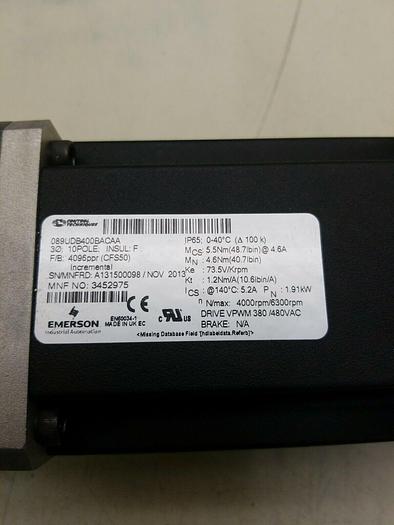 Used Emerson Control Techniques 089UDB400BACAA, Apex Dynamics AB090-S2-P2