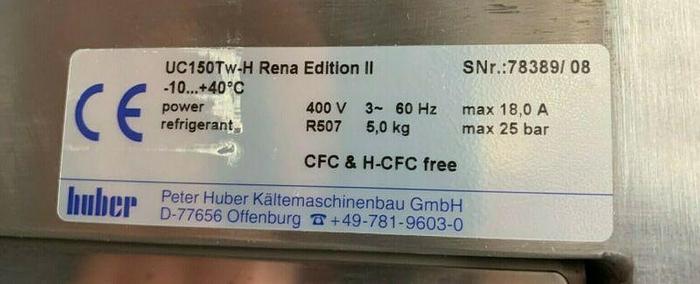 For parts or not working Huber Unichiller UC150Tw-H Rena Edition ll Chiller & Heater -10C to +40C 400V