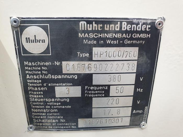 Gebraucht Lochstanze Mubea HP 1000