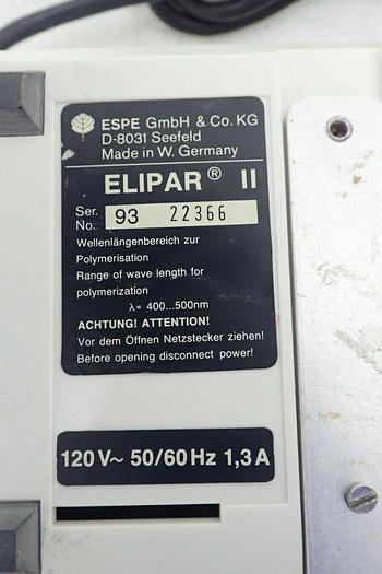 Used ESPE GmbH & Co. Elipar II Dental Curing Light