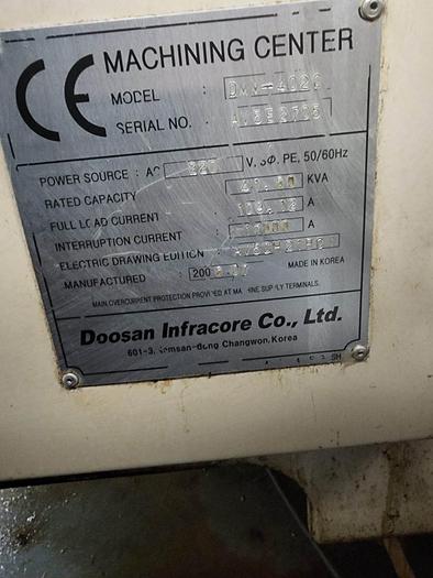 Used Doosan Daewoo 4th Axis Vertical Machining Center Model: DMV-4020