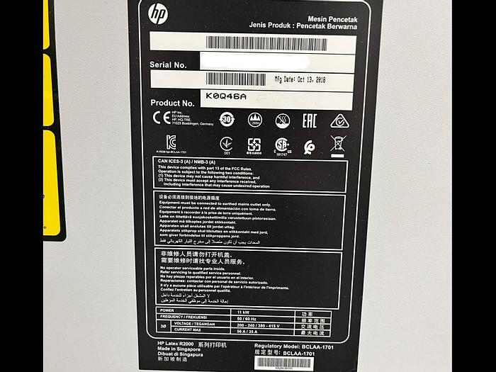 Used 2019 HP Scitex R2000 plus