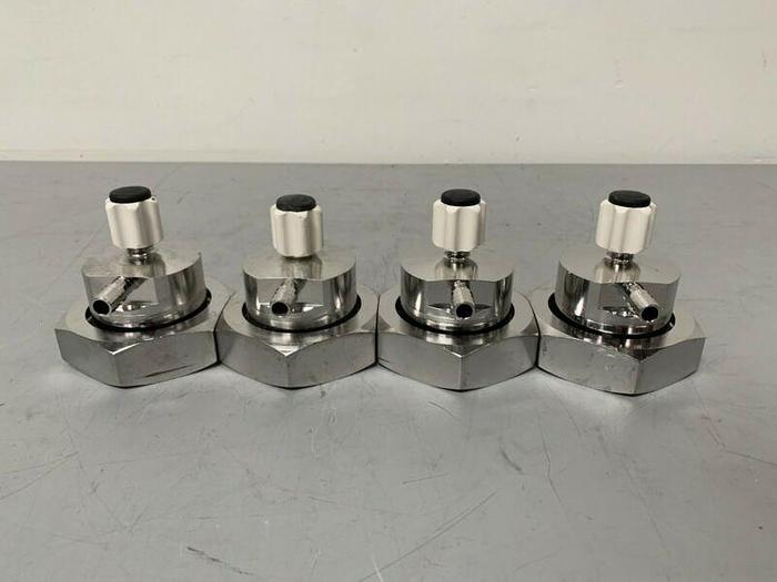 Used Stainless Steel Sample Valve w/ 1/2" to 4" Threaded Fitting