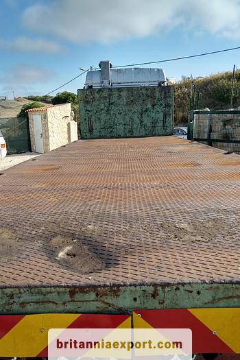 Used 1990 Iveco Turbostar 190-36 6X2 flatbed truck.