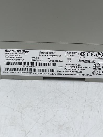 Used Allen-Bradley 1783-EMS04T/A