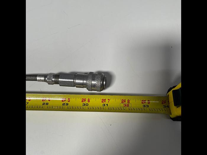 Used 31" Stainless Steel Flexible Braided Hose w/ Quick Connections