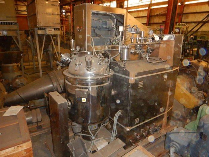 Used 40 GALLON (150 LITER) OLSA VACUUM HOMOGENIZER MIXER - 316L S/S - JACKETED