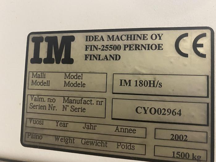 Used 2002 Idea Machines IM 180H/s Parts Washer
