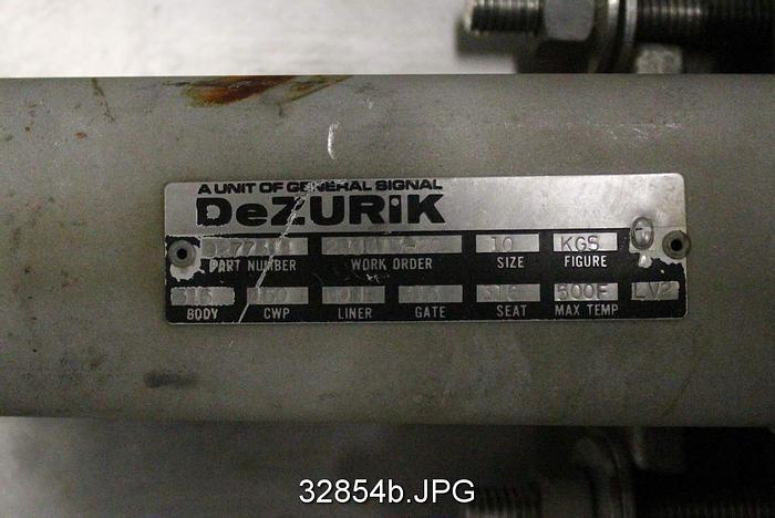 Used Dezurik 9277314 10" Hand Operated Knife Gate Valve #32854