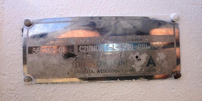 Used Pump, Centrif., 10 HP, 316 S/st, Tri Clover, C218MD21TI, 3" #S740229