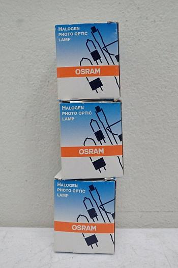 Used Lot of 3 Osram Halogen Photo Optic Lamp Bulbs