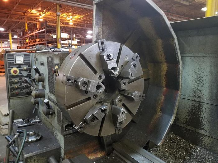 Used Poreba Engine lathe, Model TPK 90/3M, 36" x 120", (2) Steady Rests, 6 Jaw Chuck, DRO System, 3 & 4 Jaw, Misc Tooling, ID17016