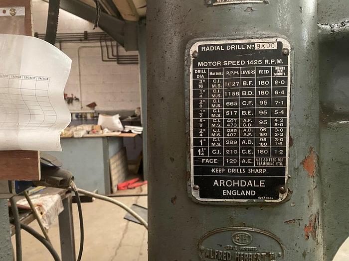 Used Archdale Radial Arm Drilling Machine
