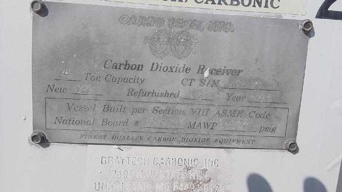 Used 14 Ton Tomco C CO2 Bulk Storage Tank