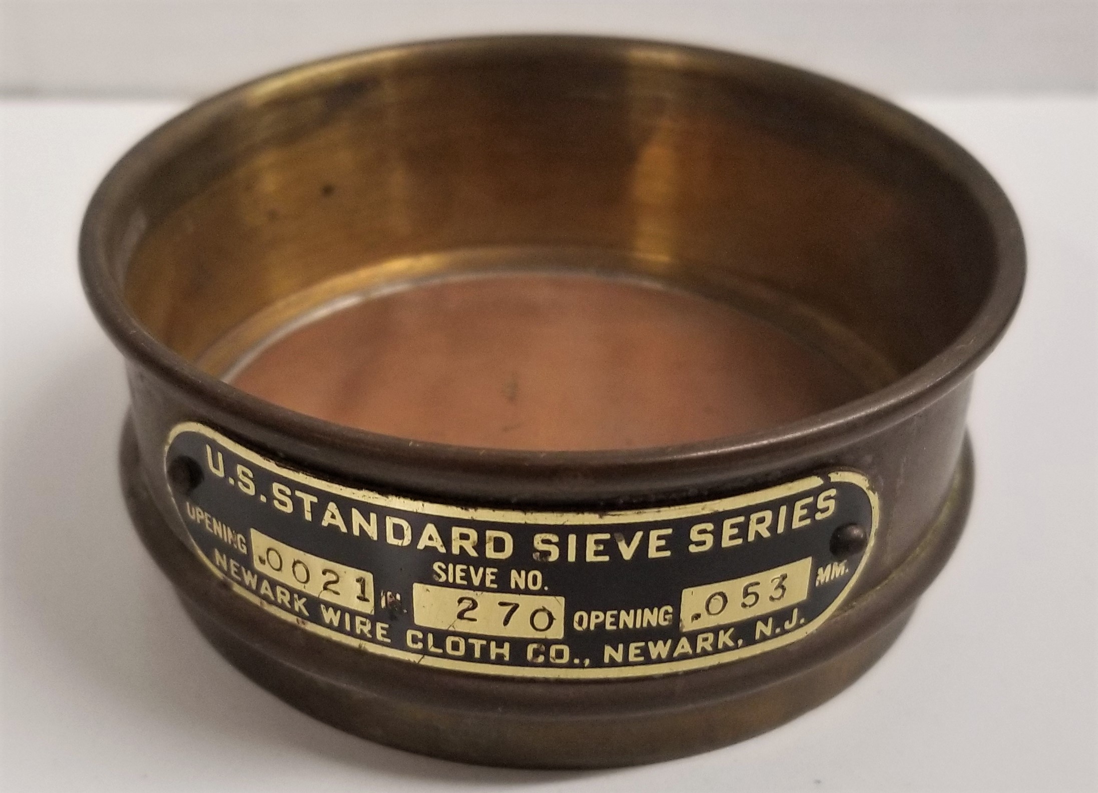 Used Tyler and Newark Brass Sieve Kit - 3" Diam