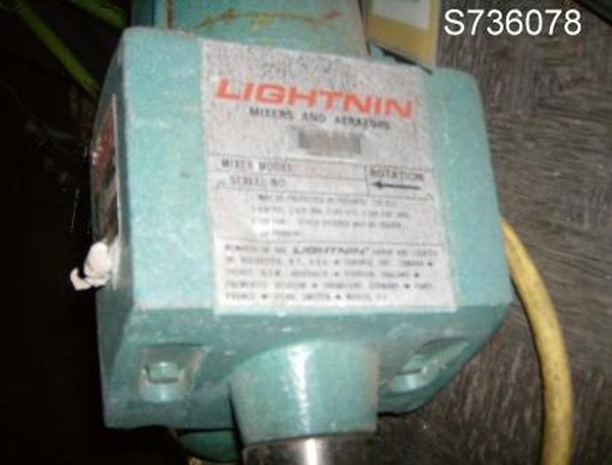 Used Mixer, Agitator, 7/8 HP, Lightnin, S/st, Mdl XJ-87, #S736078