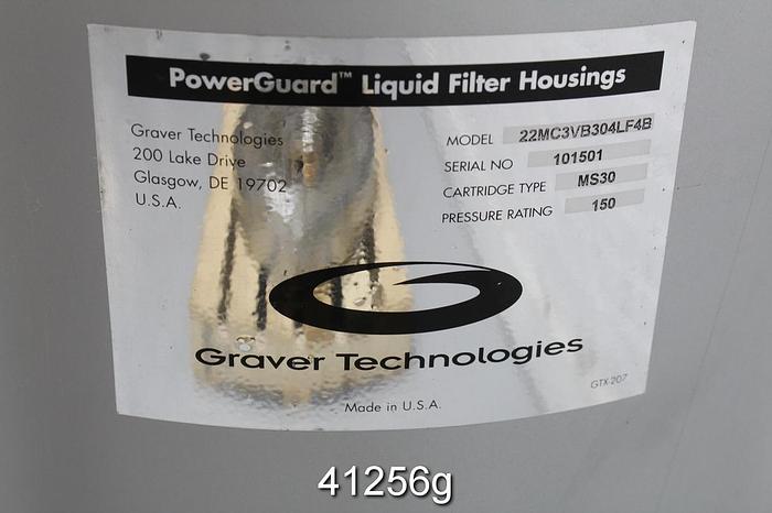 Used Graver Technologies 22MC3VB304LF4B Power Guard Liquid Filter Housing #41256