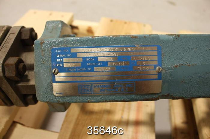 Unused Neles Jamesbury JV1SF1A3A00S-C-JR2B1 1" Steam Valve #35646