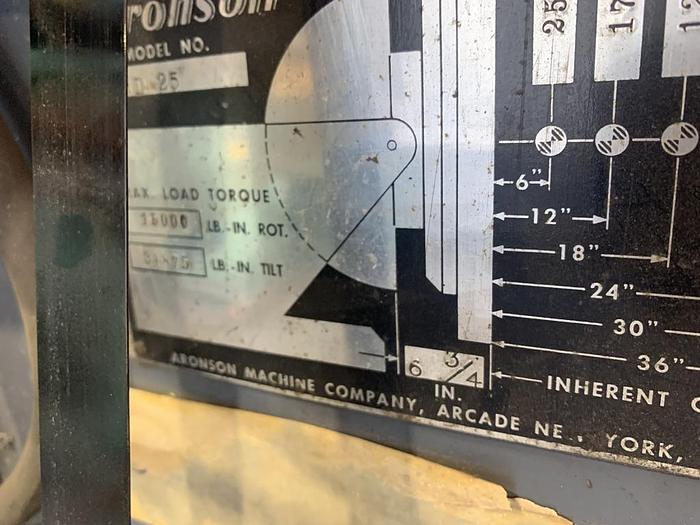 Used Aronson HD25 Welding Positioner