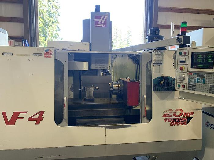 Used Haas VF4 CNC Vertical Machining Center w/4 Axis
