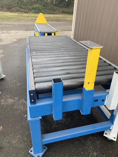 Used Heavy Duty 4" Roller Conveyor Table 90" Long