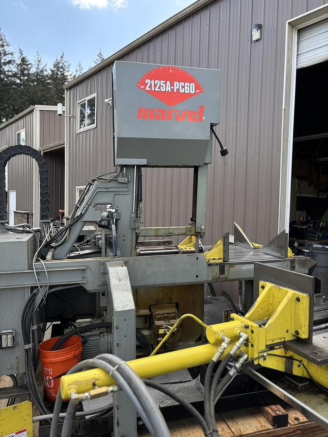 Used Marvel 2125A-PC60 Automatic Tilt Vertical Bandsaw