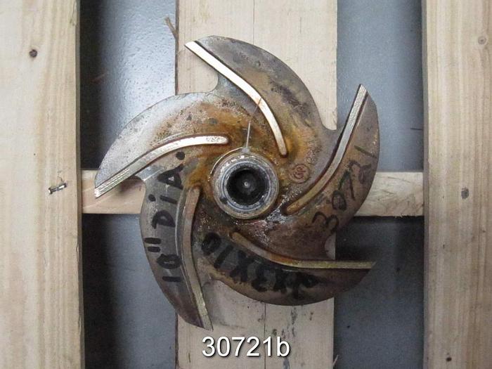 Used Goulds 3196 2x3x10 Stainless Steel Impeller, 5-Vane #30721