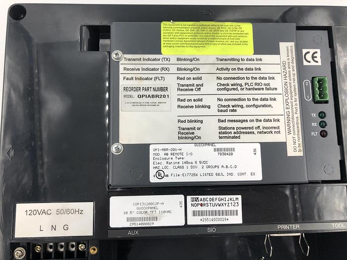 Used TOTAL CONTROL PRODUCTS INC QUICKPANEL AB REMOTE I/O