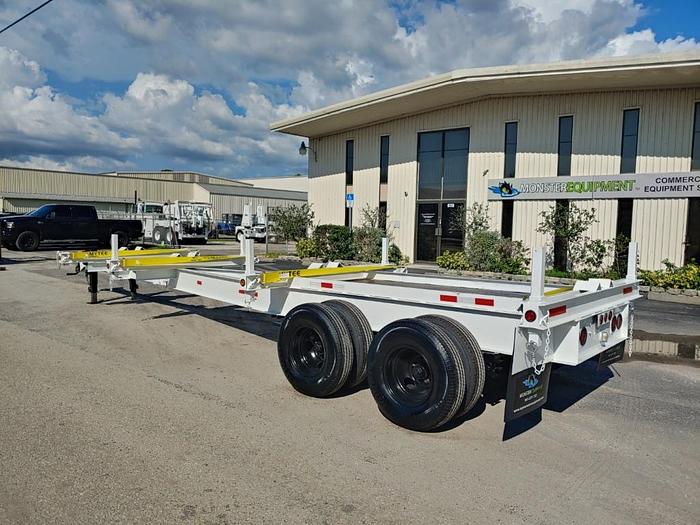 Used 2008 CFS TA EB Extendable 40k lb 40ft Pole Trailer - 80082