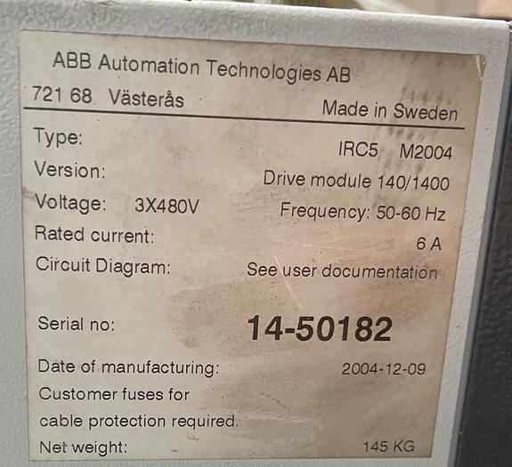 Used ABB IRB 6600-225/2.55 ROBOT CELL WITH 7TH & 8TH AXIS 40KG INDEXING TABLE #104842