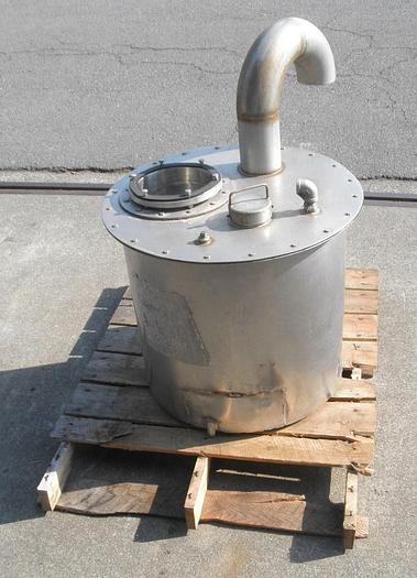 Used Tank, 45 Gallon, 316 Stainless Steel, 23" X 23", Flat Top/Dome Bottom #S741389