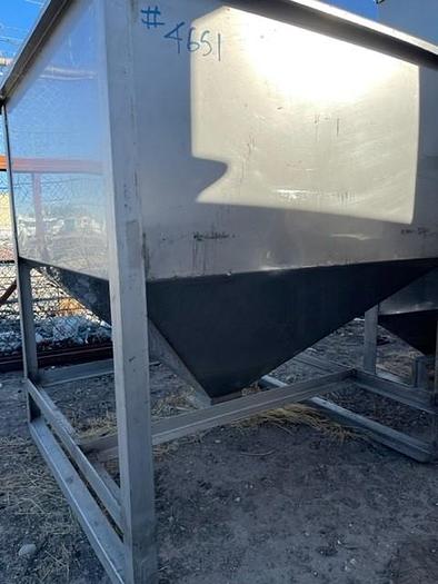 Used Stainless Steel Hopper Tank with Stainless Steel Lid