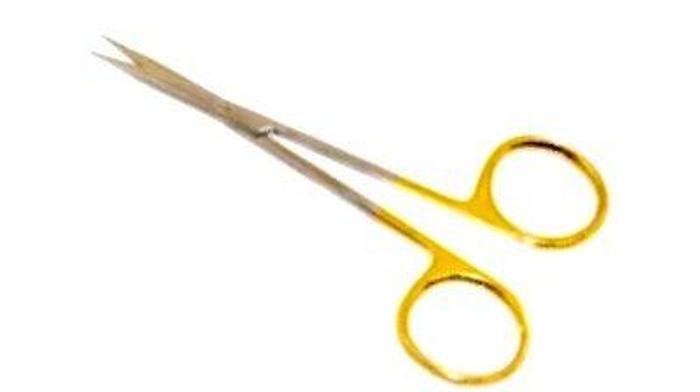 Used Ophthalmic Scissor Tenotomy Stevens Straight Tungsten Carbide 115mm (4-1/2in)