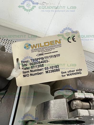 Used Wilden  Stainless Steel T2  Air-Operated Double Diaphragm Pump 1 1/2"