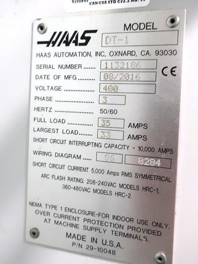 Used 2016 Haas DT-1