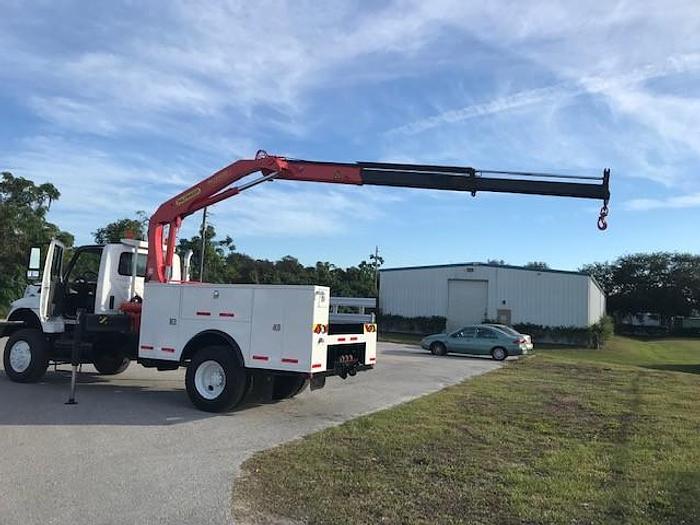 Used 2008 International 7300 4x4 Flatbed Knuckle Boom Truck - C44371