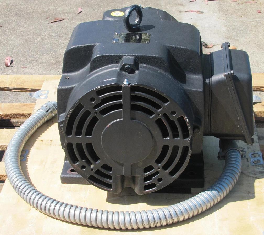 Used WEG 15 HP Electric Motor 208-230/460V 3 Phase 254T 1775 RPM 1-5/8" Shaft Dia.