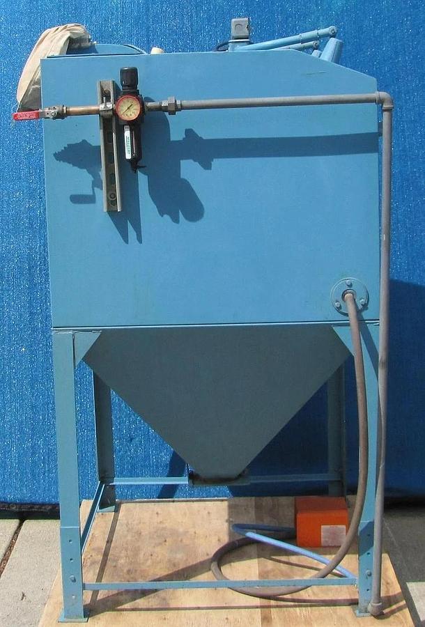 Used Process Systems Sand Blast Blasting Cabinet with Dust Bag Collector New Gloves