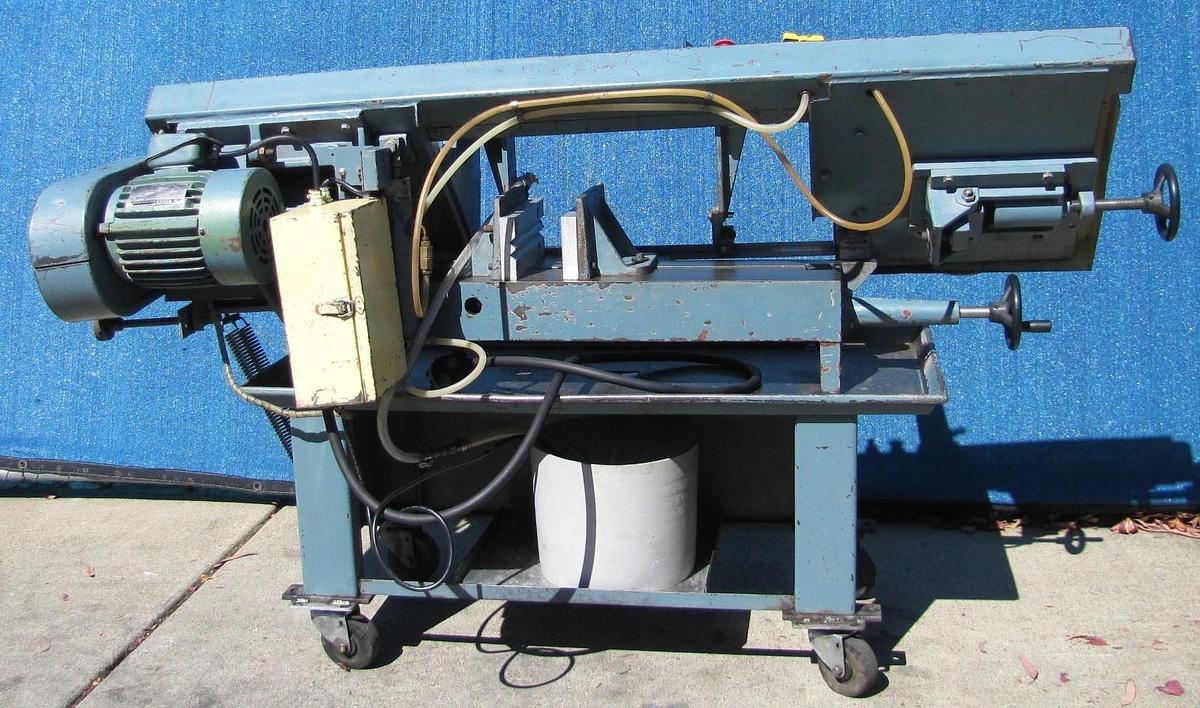 Used Delta Rockwell Model 9 Horizontal Metal Bandsaw 1 HP 220V 3PH Coolant Pump Vise