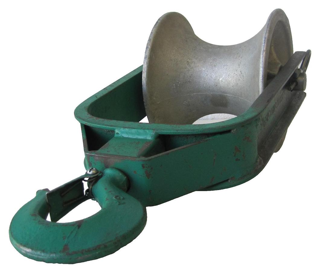 Used Greenlee 650 6" Hook Type Cable Sheave Pulley for Cable Puller #1