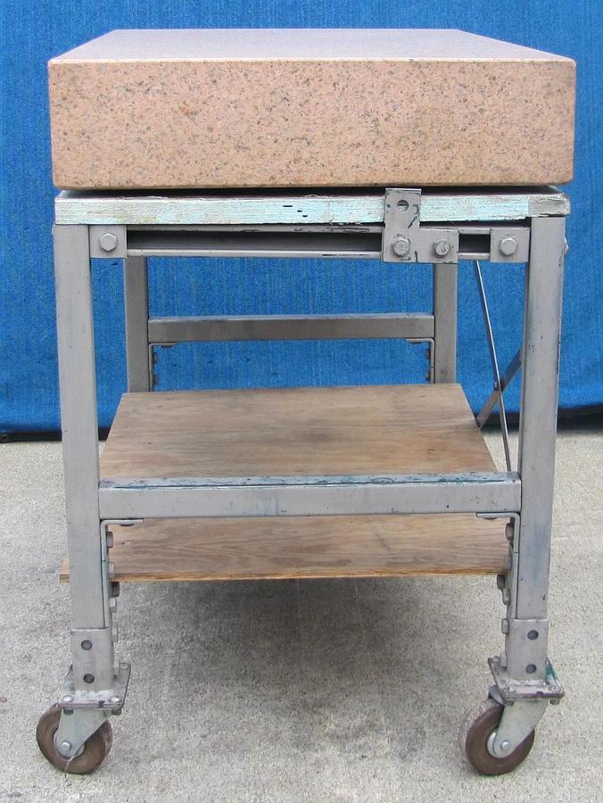 Used Starrett Crystal Pink Granite Surface Plate Inspection Table 36" x 24" Grade AA
